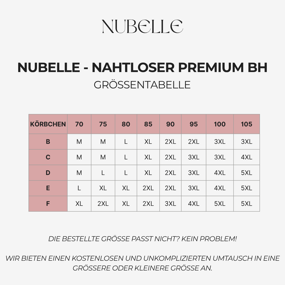 Nubelle - Nahtloser Premium BH Gratis Bundle